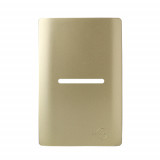 Placa p/ 1 Interruptor Horizontal 4x2 - Novara Dourado